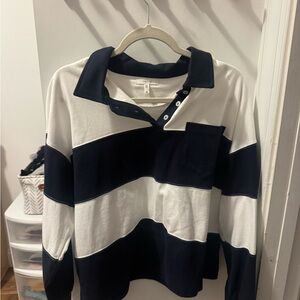 Maurices Black and White Striped Top